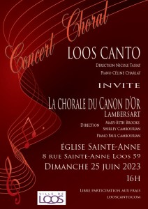 Affiche Concert 25 juin 2023 Loos Canto